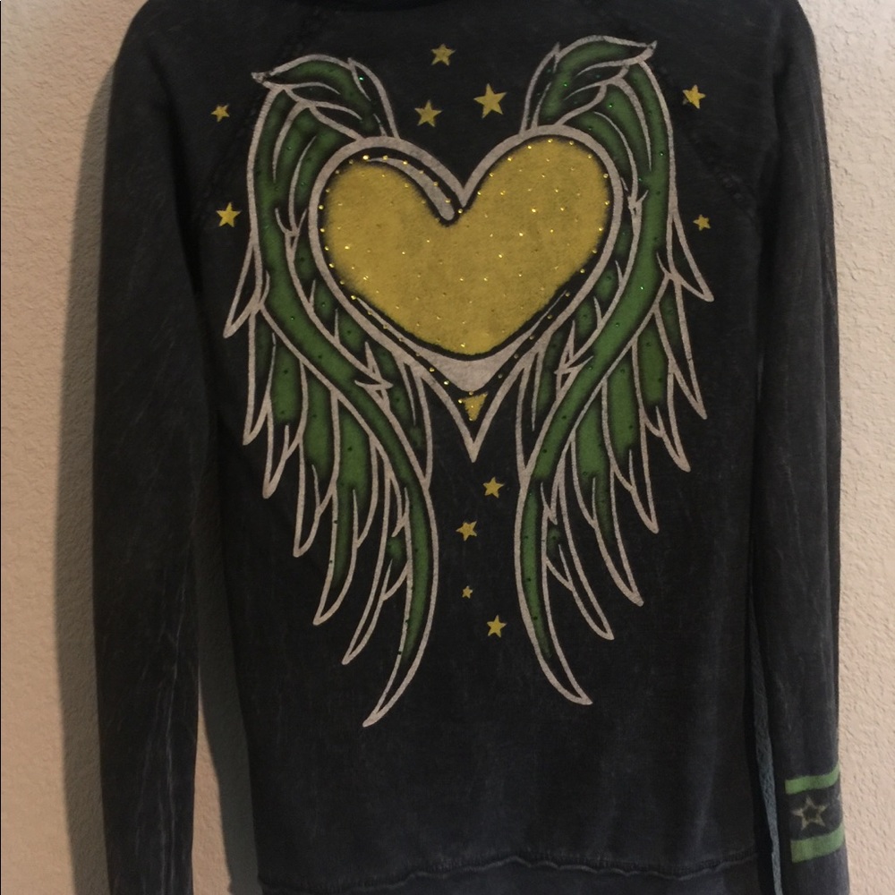 Sinful Sweatshirt with winged heart design